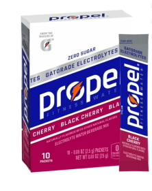 Propel Powder Packets with Electrolytes, Vitamins and No Sugar, Black Cherry, 0.08 oz, 10 Packets