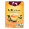 Yogi Organic Cold Season Herbal Tea Caffeine Free - 16 Tea Bags - Case Of 6