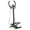 Adjustable Twist Stepper w/ LCD Monitor and Resistance Bands, Stair Stepper Aerobic Body Workout Fitness Machine for Home Gym