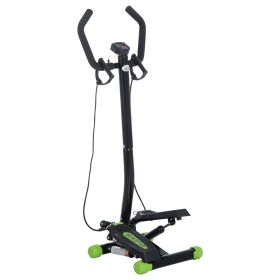 Adjustable Twist Stepper w/ LCD Monitor and Resistance Bands, Stair Stepper Aerobic Body Workout Fitness Machine for Home Gym