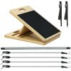 Pilates Bar Kit with Resistance Bands and Foldable Calf Stretch Board, Pilates Equipment for Full Body Workouts, Grey