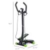 Adjustable Twist Stepper w/ LCD Monitor and Resistance Bands, Stair Stepper Aerobic Body Workout Fitness Machine for Home Gym
