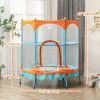 Trampoline for Kids, 4.6FT Mini Toddler Trampoline Indoor Outdoor with Handlebar, Safety Enclosure Net, Blue