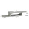 HOMCOM Floating Media Console Entertainment Center Wall Mounted Grey for Living Room