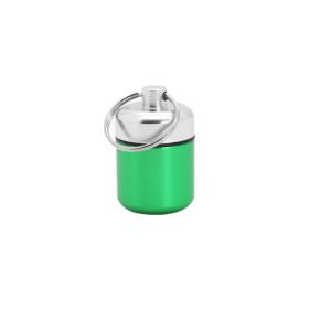 Aluminum Waterproof Pill Box with Sealed Storage, Flat Head, and Keychain for Vitamins Medicine and Fish Oils (Color: No.6)