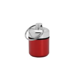 Aluminum Waterproof Pill Box with Sealed Storage, Flat Head, and Keychain for Vitamins Medicine and Fish Oils (Color: No.3)