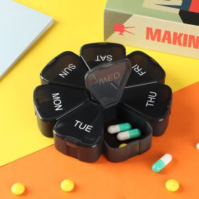 Portable Travel Vitamin Pill Box Cases Container Organizer Storage Tablet 7 Days 7 Grids Medicine Pills Fish Oils (Color: No.2)