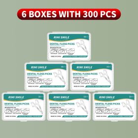 50/150/300/600/1000 PCS dental floss sticks oral care tools (Color: 6 boxes with 300PCS)
