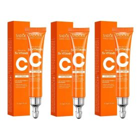 SADOER Vitamin C Eye Cream Anti Dark Circles Eyes Bags Remover Moisturizing Brightening Firming Skin Care Products for Eyes (Color: 3PCS)