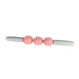 1pc Exercise Massage Roller Massage Stick For Muscle Relaxation And Pain Relief (Color: PINK)