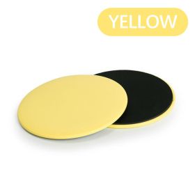 1pair Portable Fitness Exercise Sliding Disc; Abdominal Muscle Training Yoga Fitness Equipment (Color: yellow)