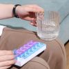 JUSTLANG Weekly 14 Grids 7 Days Pill Box Portable Travel Cases Organizer Pill Container Storage Tablets Vitamin Medicine