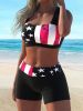Fashionable bikini set with national flag print